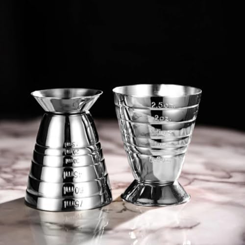 Stainless Steel Cocktail Jigger Measuring Cups 4 Piece Set