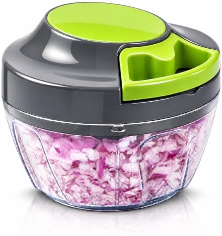 Manual Food Processor & Vegetable Chopper, Hand Pull String Garlic