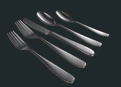 DANIALLI Hammered Silverware Set | Premium 18/10 Stainless Steel
