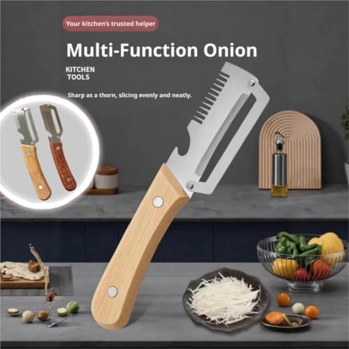 Stainless Steel Peeler with Wooden Handle