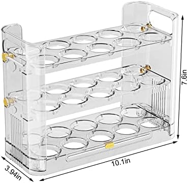 Reversible Egg Holder for Refrigerator and Countertop, 30 Eggs
