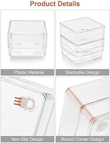 SMARTAKE 13 PCS Drawer Organizer 5-Size Desk Makeup Drawer Organizer