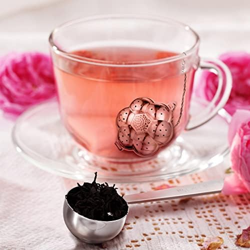 Vesici 10 Set Loose Leaf Tea Infuser Set Stainless Steel Tea Ball