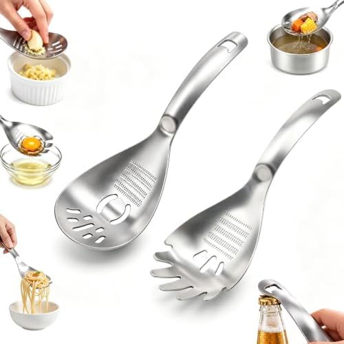 5-in-1 430 Stainless Steel Cooking Spoon, Egg Yolk Separator for