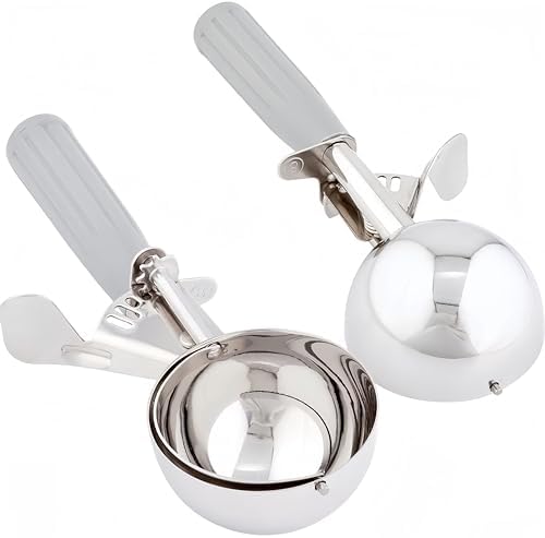 2Pack 4 OZ Portion Scoop Ice Cream Disher with Trigger Release