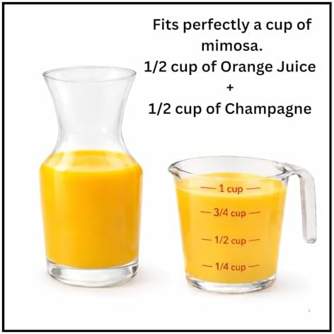 Mimosa Bar Supplies Carafe Glasses – 8.5 Oz Pack of 4 Measuring Small