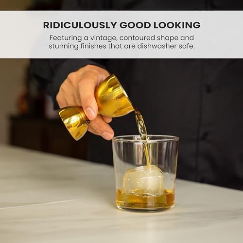 A Bar Above Bell Jigger, 10 Measurements, Stainless Finish, 1 Pack
