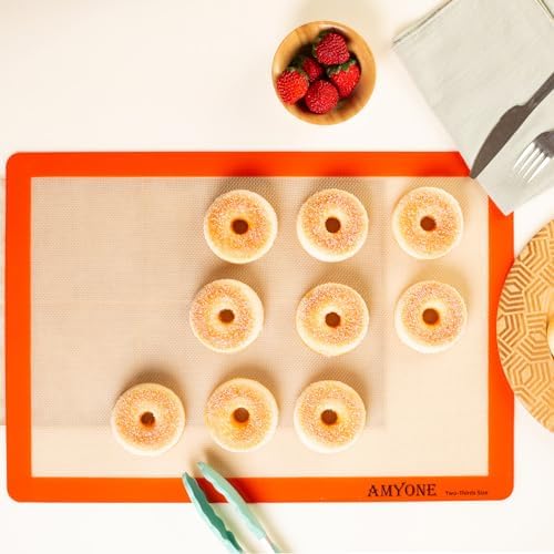 AMYONE Silicone Baking Mat for 2/3 Size Sheet Pan, Platinum, 15x21"