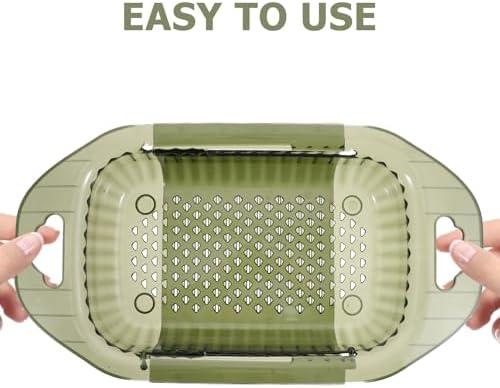 Sewroro Expandable Over-the-sink Colander Strainer Basket for Kitchen