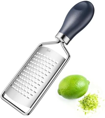 Lemon Zester, Mini Cheese Grater with Handle, 1.8"W x 5.8"L
