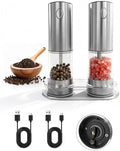 Rechargeable Electric Salt and Pepper Grinder Set