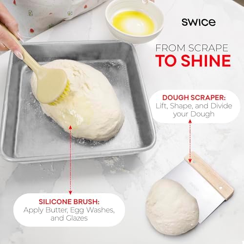 Swice Bread Proofing Basket, Round 9-Inch Banneton Sourdough Starter