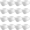 Reallnaive 16 Pcs Porcelain Espresso Cups Set 4.4 oz Stackable Coffee