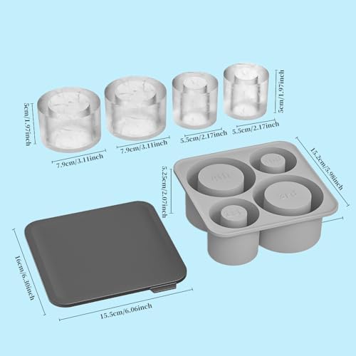 Large Silicone Ice Cube Tray for 20-30-40 oz Tumbler Cup, Slow Melting
