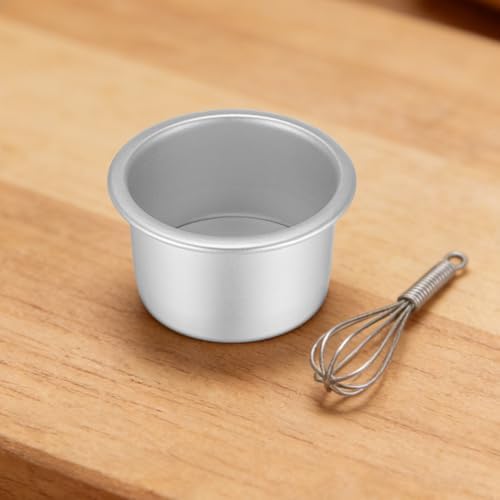 Zerodeko 4 pcs Mini Round Cake Pans with Removable Bottom 2.51 X 1.96