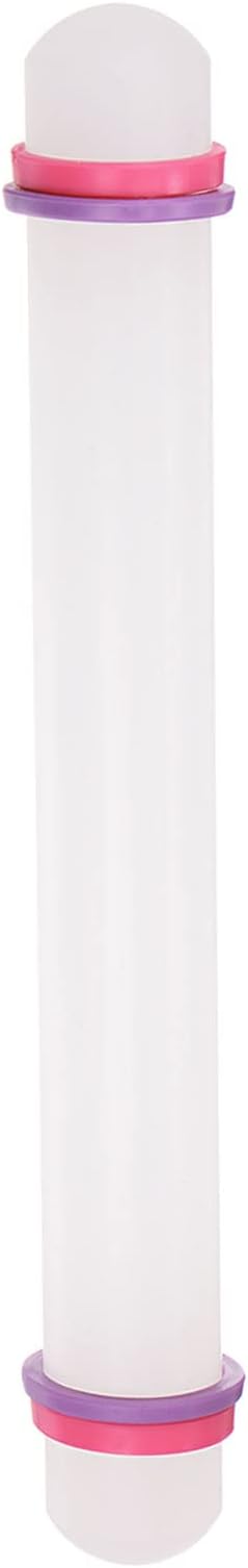 HARFINGTON Fondant Rolling Pin 9 Inch x 0.98 Inch Adjustable Guide Rings by HARFINGTON