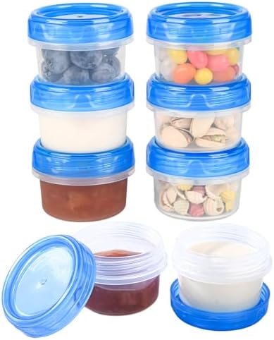 Salad Dressing Containers, [8 Pack*2 oz] Reusable Easy to Open