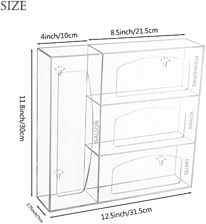 Acrylic Bag Storage Organizer for Kitchen Drawer, Food Storage Bag