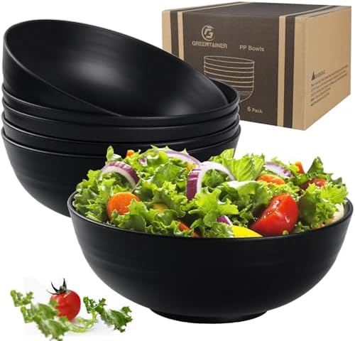 Greentainer Unbreakable Large Salad Bowls, 76 oz Plastic Serving Bowl