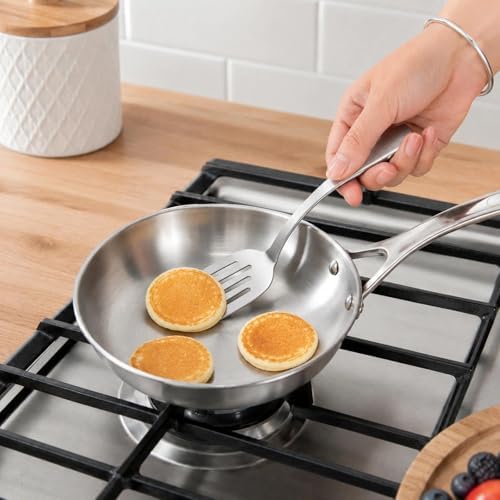 IMEEA 9.5-Inch Mini Slotted Turner Spatula SUS304 Stainless Steel
