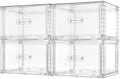 Vtopmart 4 Pack Clear Stackable Closet Storage Drawers 15QT, Medium