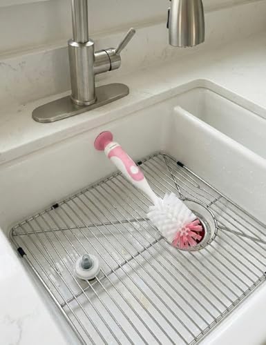 Baby Bottle Brush Set, Suction Base, Hidden Cleaner & Straw Brush
