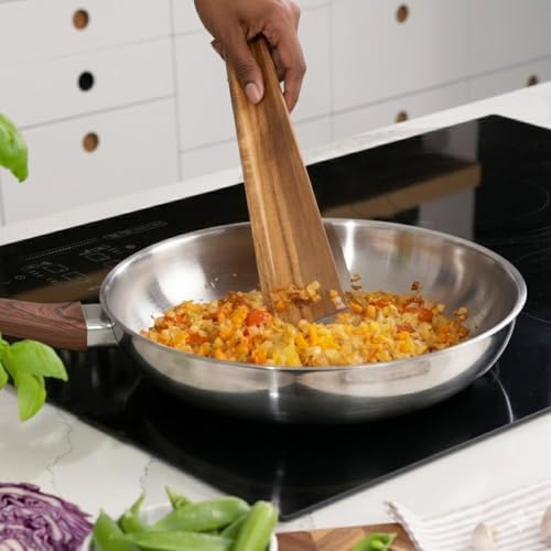 SLATE & ROYCE 5-Piece Acacia Wood Utensil Set, Non-Toxic Wooden