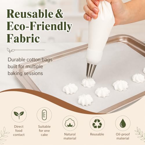9 PCS Professional Cake Decorating Supplies Kit - Reusable Silicone