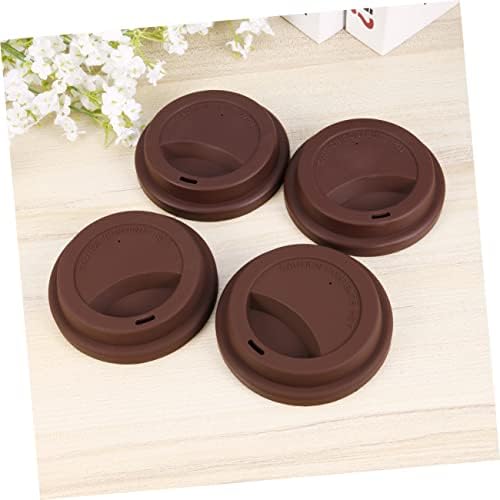 SHOWERORO Silicone Coffee Mug Lids, 4-Piece