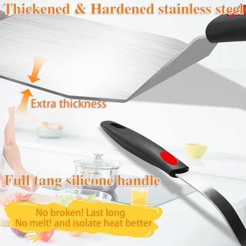 6-Piece Stainless Steel Spatula Set, 600°F Heat Resistant