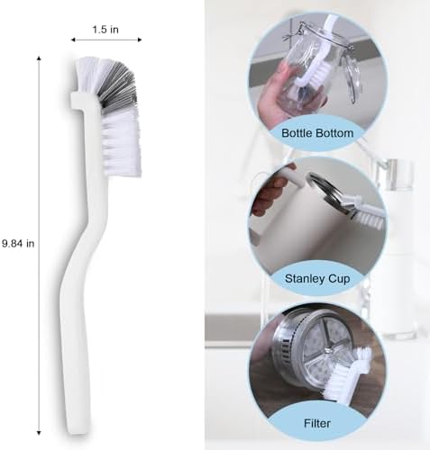 9 Pack Crevice Cleaning Brushes, Hard Bristle