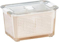 Fox Valley Traders Storage Container with Drain Basket and Divider by