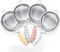 4 Pcs 3.1 in Mini Fine Mesh Strainer Set with Ceramic Handles