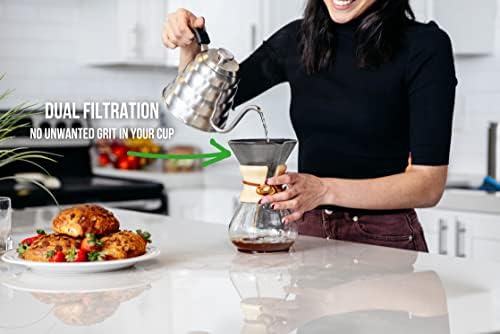 Barista Warrior Reusable Pour Over Filter & Kettle
