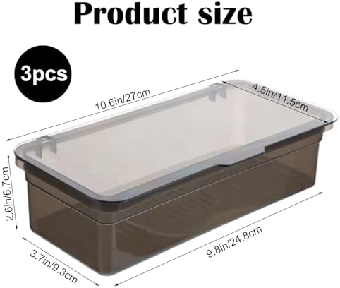 Rainmae 3Pcs Flatware Tray with Lid and Drainer