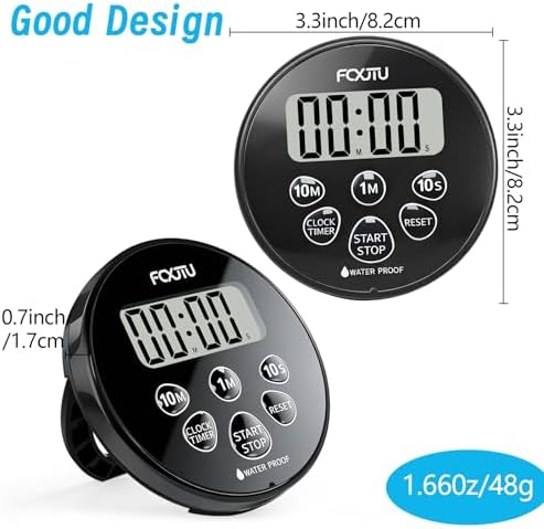 Digital Waterproof Shower Timer, Magnetic