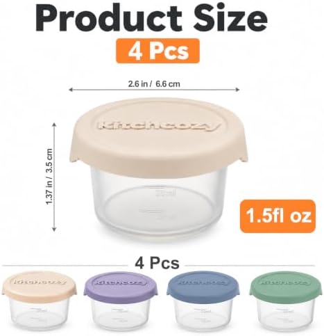 Silicone Salad Dressing Container To Go 1.6oz Condiment Containers