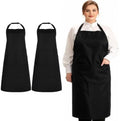 Plus Size Apron with 2 Pocket for Chef Kitchen Cooking Work, 2 Pack