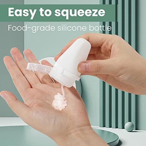 Silicone Travel Bottles, Squeeze Salad Dressing Bottles, 1oz Condiment