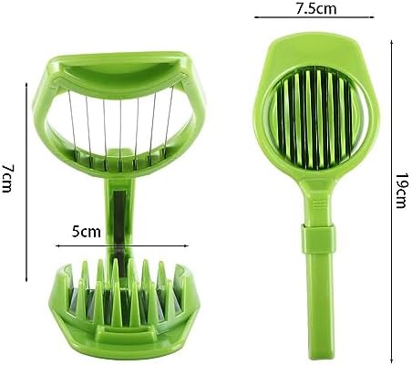 2pcs Stainless Steel Egg Slicer Fruit Cutter,Handheld Mushroom Kiwi