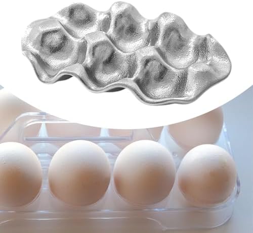 Ceramic Egg Holder Organizer Rack Holds 6 Eggs for Refrigerator