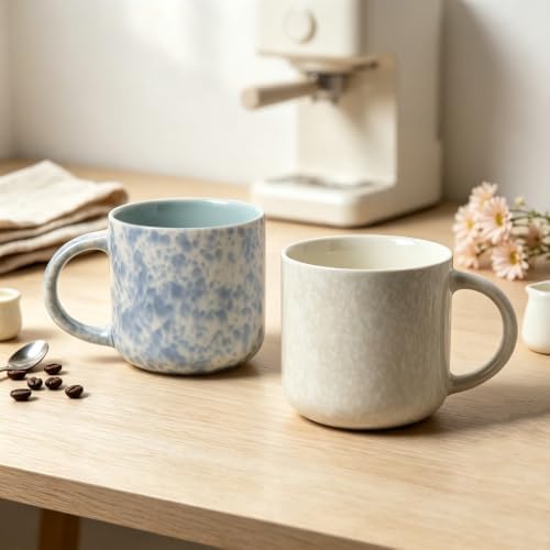 MONITO 12OZ Coffee Mugs Set of 4,Modern Ceramic Coffee Mugs Set with