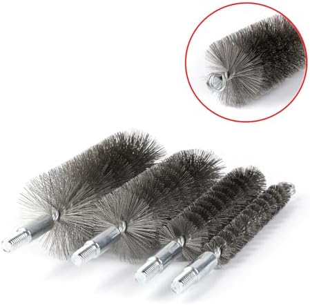 50 Inch Pipe Cleaning Brush Set with Stainless Steel Bristles