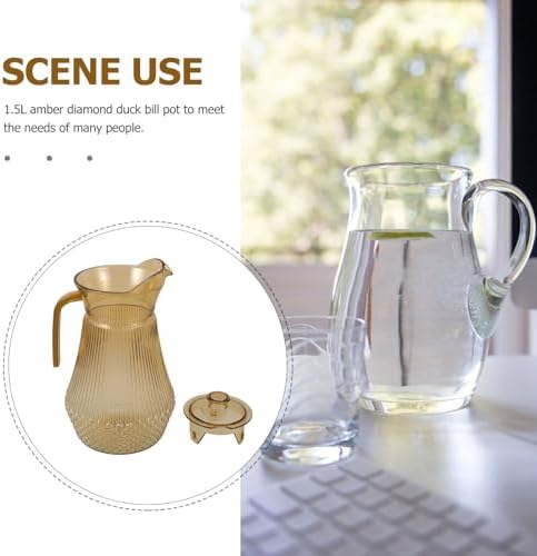 1.5l Acrylic Beverage Pitcher with Lid, Handle and Spill-control Spout