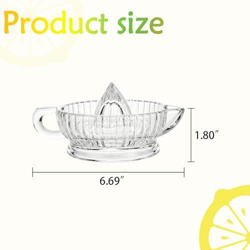 Glass Lemon Squeezer Citrus Juicer Reamer