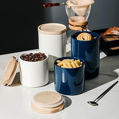 Sweejar Kitchen Canisters Ceramic Food Storage Jar, Stackable
