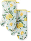 Martha Stewart Lemon Whimsy Oven Mitts, 2-Pack, Yellow