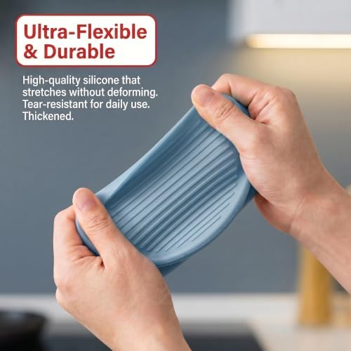 Silicone Kitchen Oven Mitts Set, Finger Protector Cooking Pinch Grips