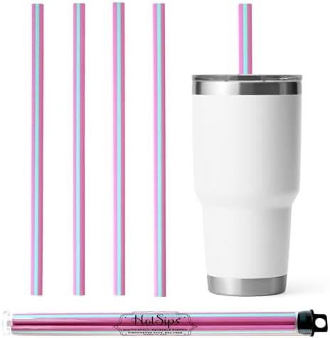 Reusable Drinking Straws with Travel Case, Made in USA, Cups 12-32 oz