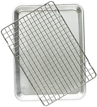 Nordic Ware Half Sheet with Grid and Quarter Sheet with Grid